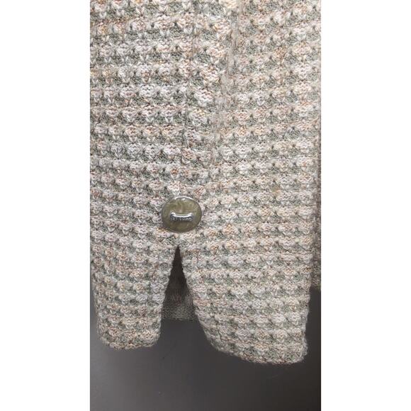 St. John pastel neutral tweed fringe blazer skirt set - Picture 6 of 12